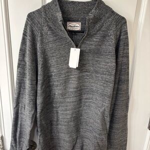Men's Gray Zip-Up Sweater